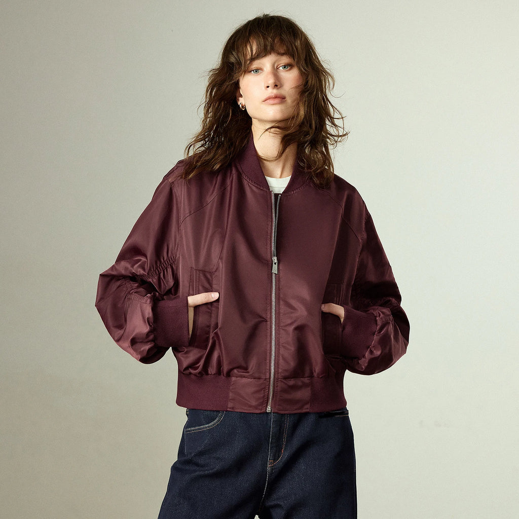 Veste Baseball Femme  – Rétro, Manches Raglan