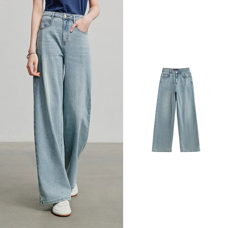 Jean long femme coupe casual