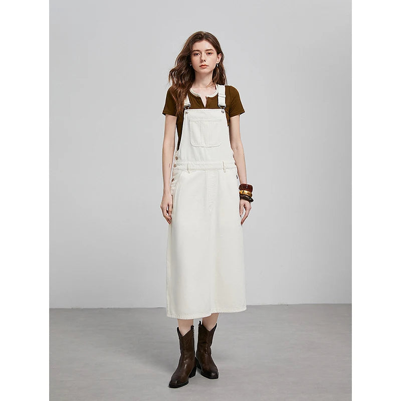 Robe femme mi‑mollet printemps patchwork sans manches col carré