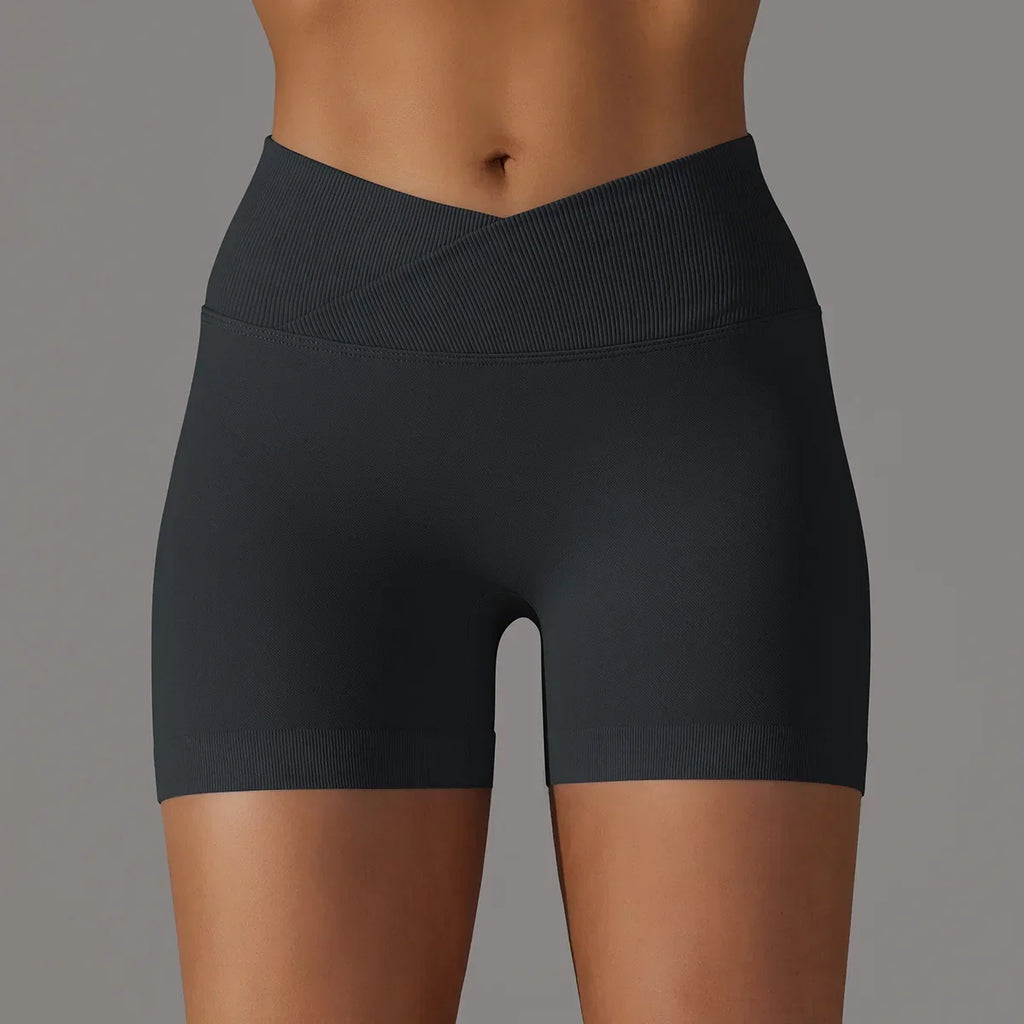 Shorts de Sport Taille Haute, Effet Push-Up, Sans Couture, Scrunch Fessier
