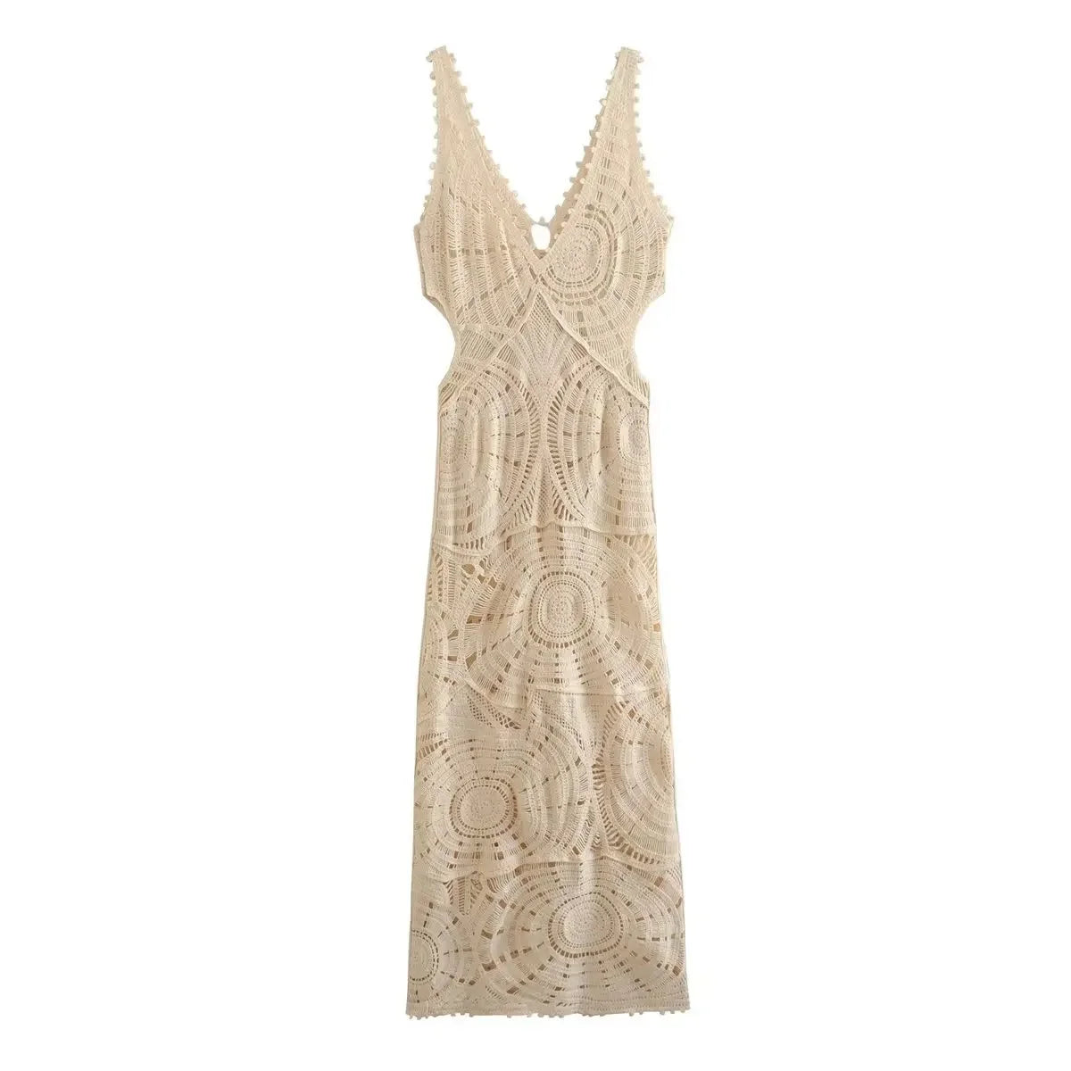 RobeTricotée Style Plage, Décolleté V  Look Ins Trend