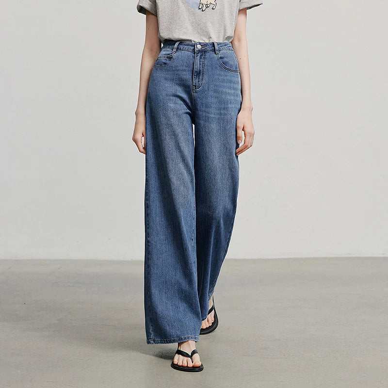 Women's long jeans, casual cut