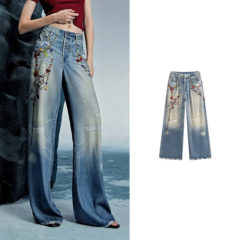 Jean long femme coupe droite