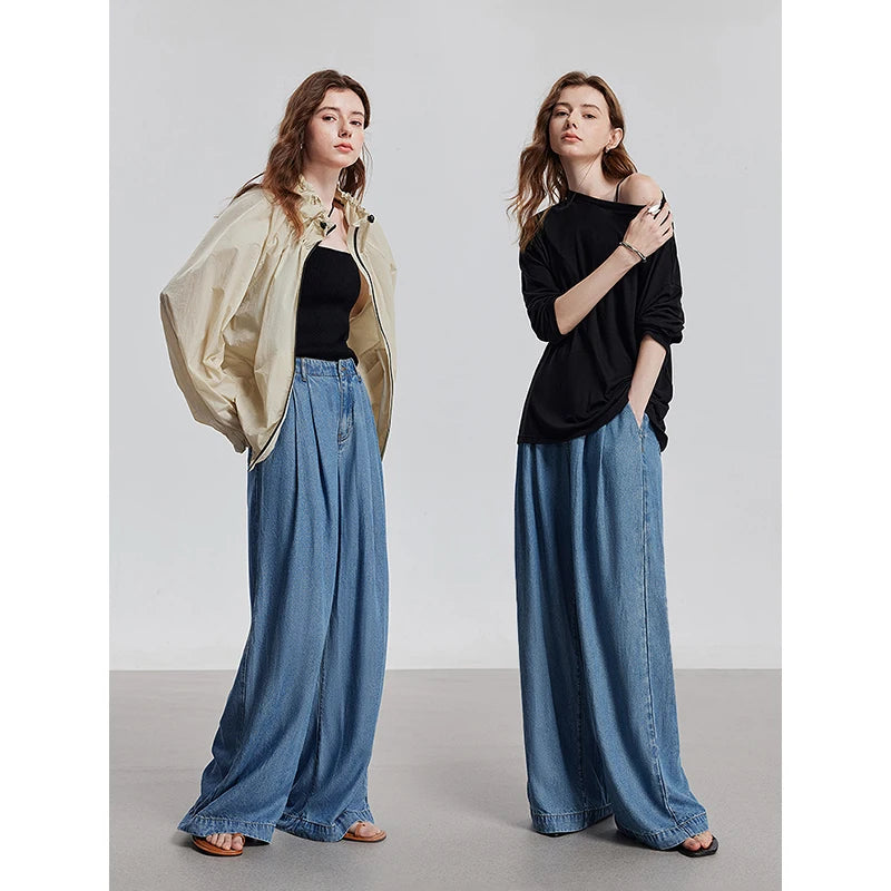 Jean long femme coupe droite