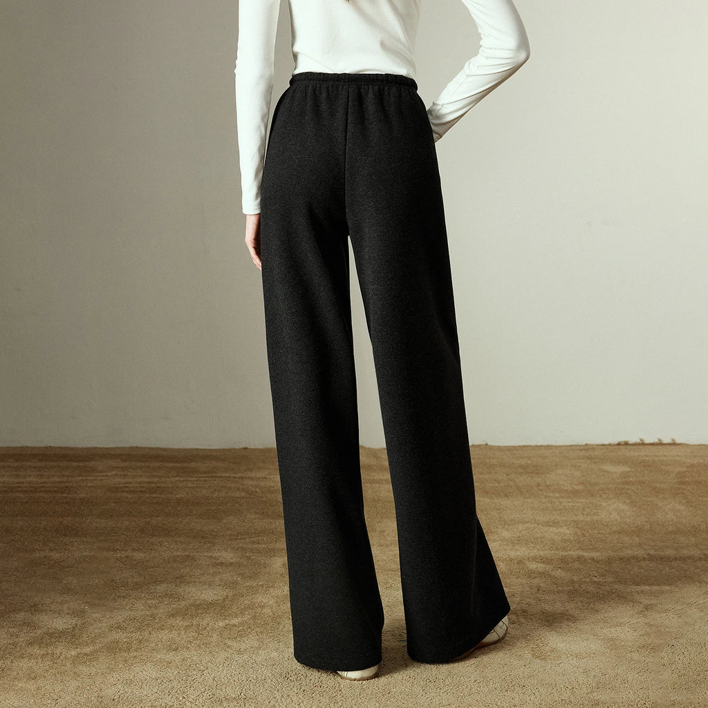 Pantalon Femme – Coupe Large, Design Patchwork Fendu, Confort et Style Décontracté