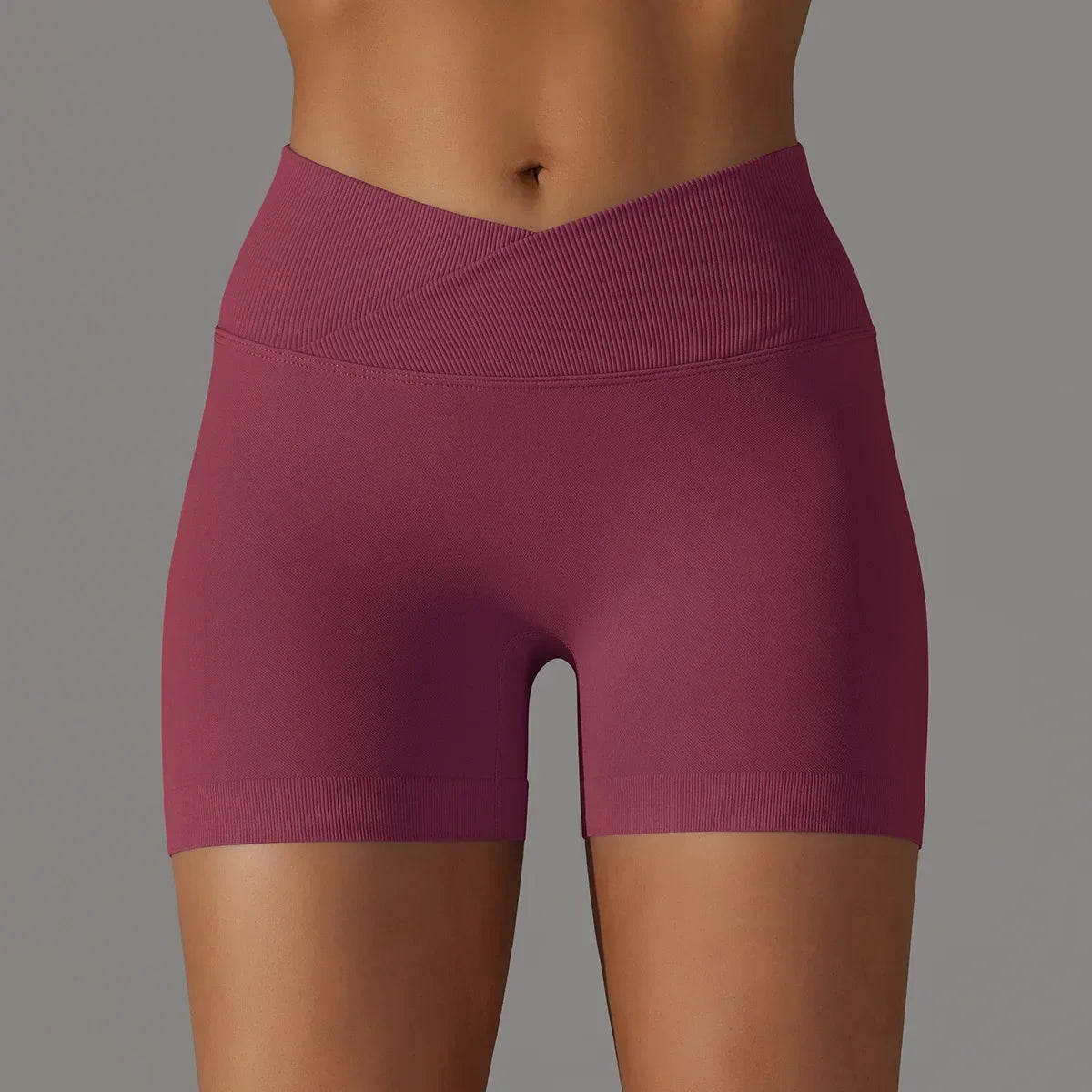 Shorts de Sport Taille Haute, Effet Push-Up, Sans Couture, Scrunch Fessier