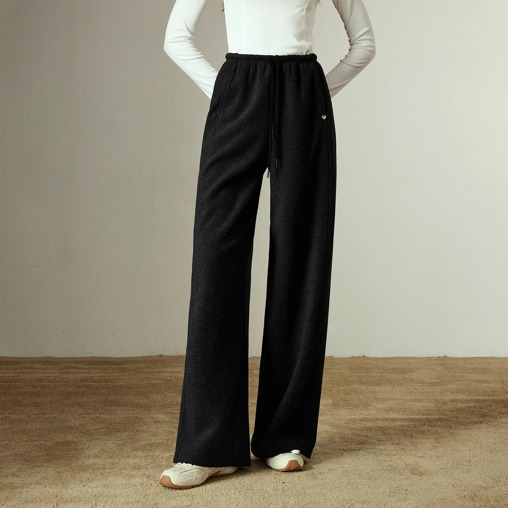 Pantalon Femme – Coupe Large, Design Patchwork Fendu, Confort et Style Décontracté