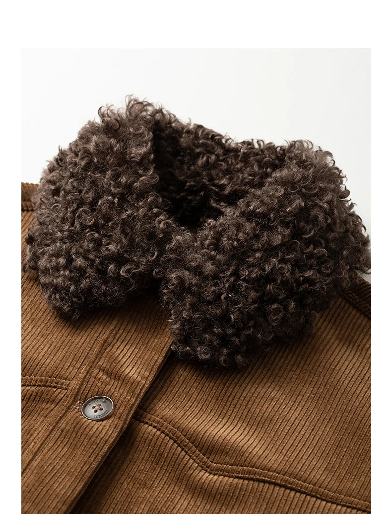 Manteau Femme – Col Sherling, Doublure Fleece, Style Nomade Oversized, Confort et Chaleur