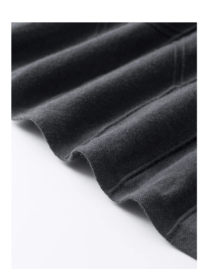 Robe femme mi-mollet hiver A-Line manches longues col rond