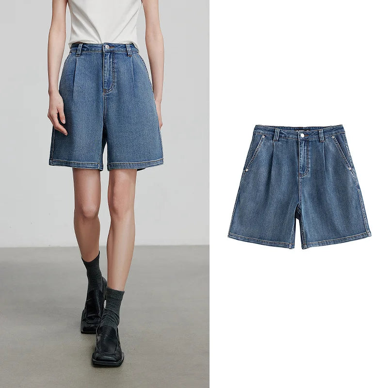 Short en jean femme coupe casual