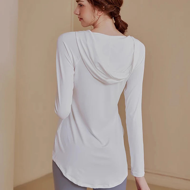 T-shirt de Sport Fitness, Running, Jogging, Manches Longues, Sans Couture