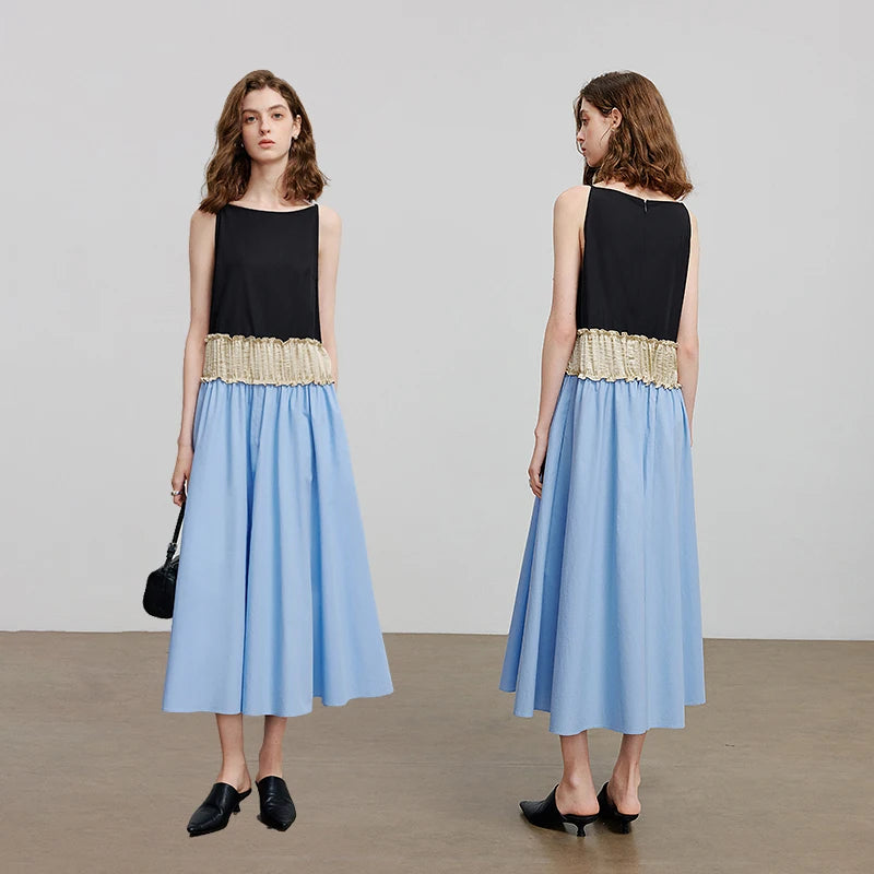Women's short-sleeved summer dress, casual chic vacation style