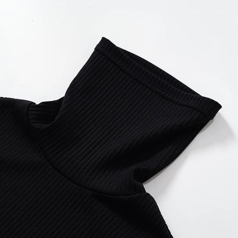 Robe Pull Bodycon Col Roulé, Manches Longues