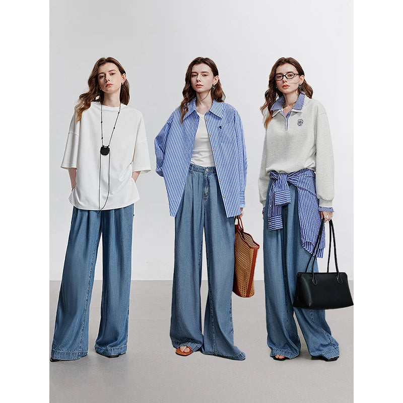 Jean long femme coupe droite
