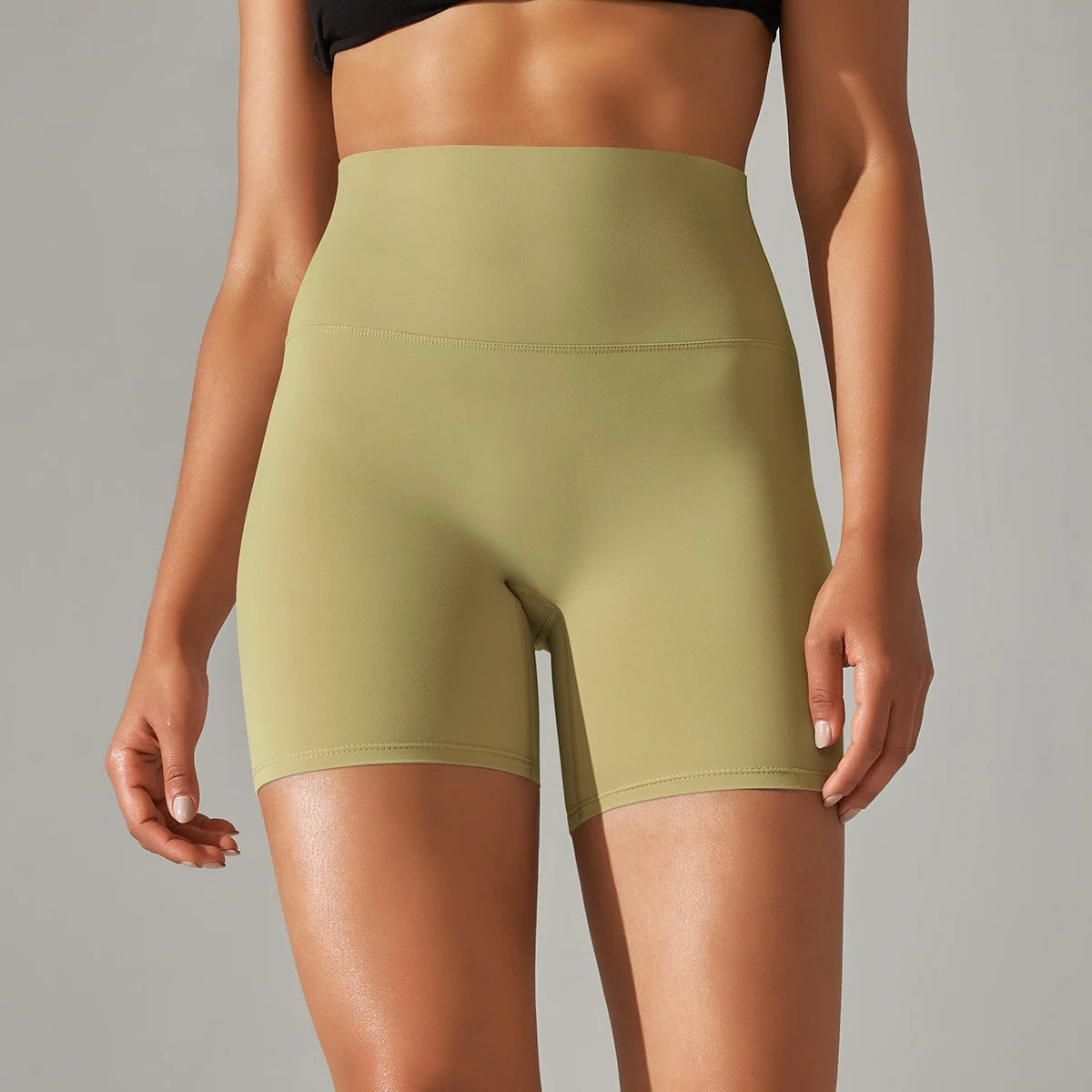 Women's High-Waisted Seamless Breathable Yoga Shorts