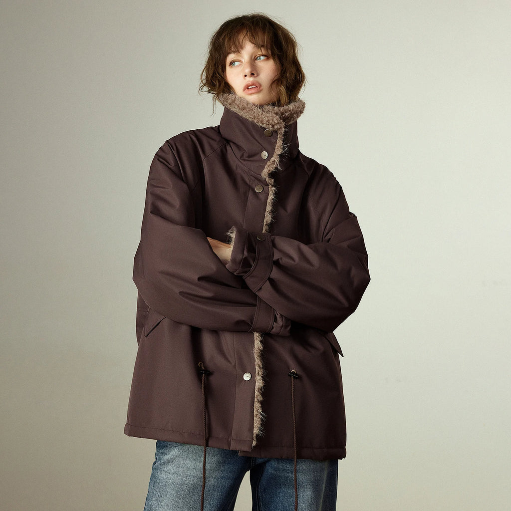 Manteau Femme – Tissu Oxford, 3-en-1 Protection, Doublure Plush, Style Confort et Chaleur