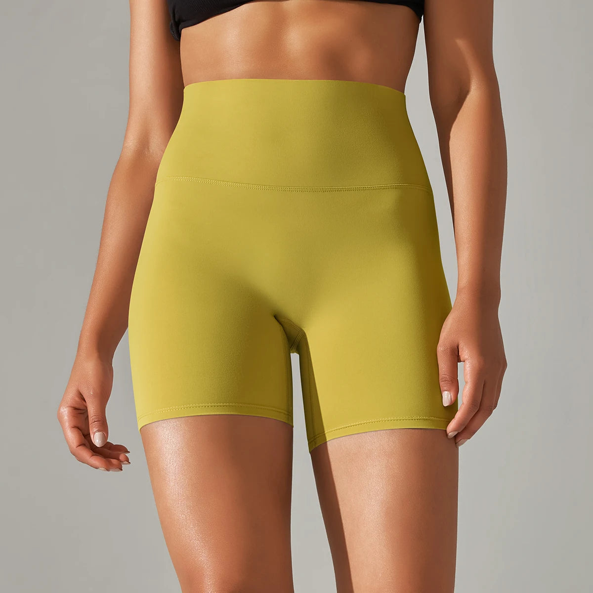 Women's High-Waisted Seamless Breathable Yoga Shorts