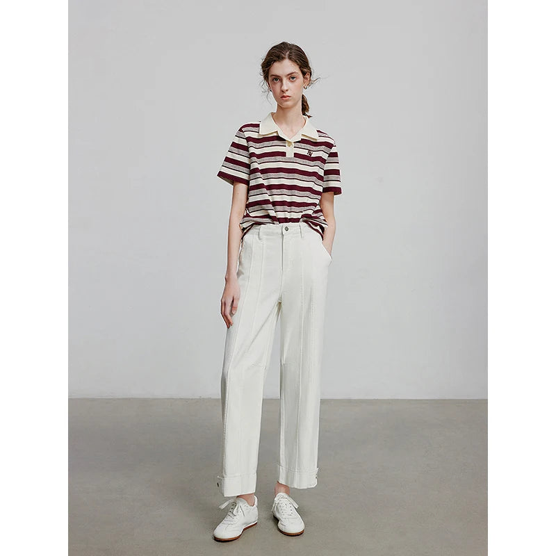 Jean long femme coupe casual