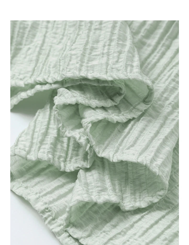 Robe femme mi-mollet été A-Line manches bouffantes col rond à lacets