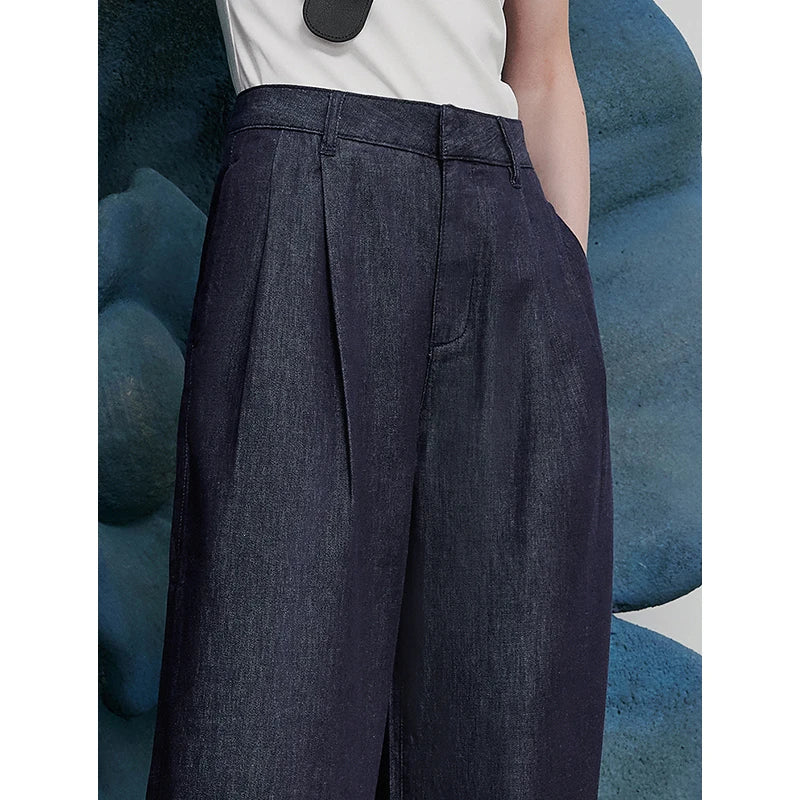 Jean long femme coupe droite