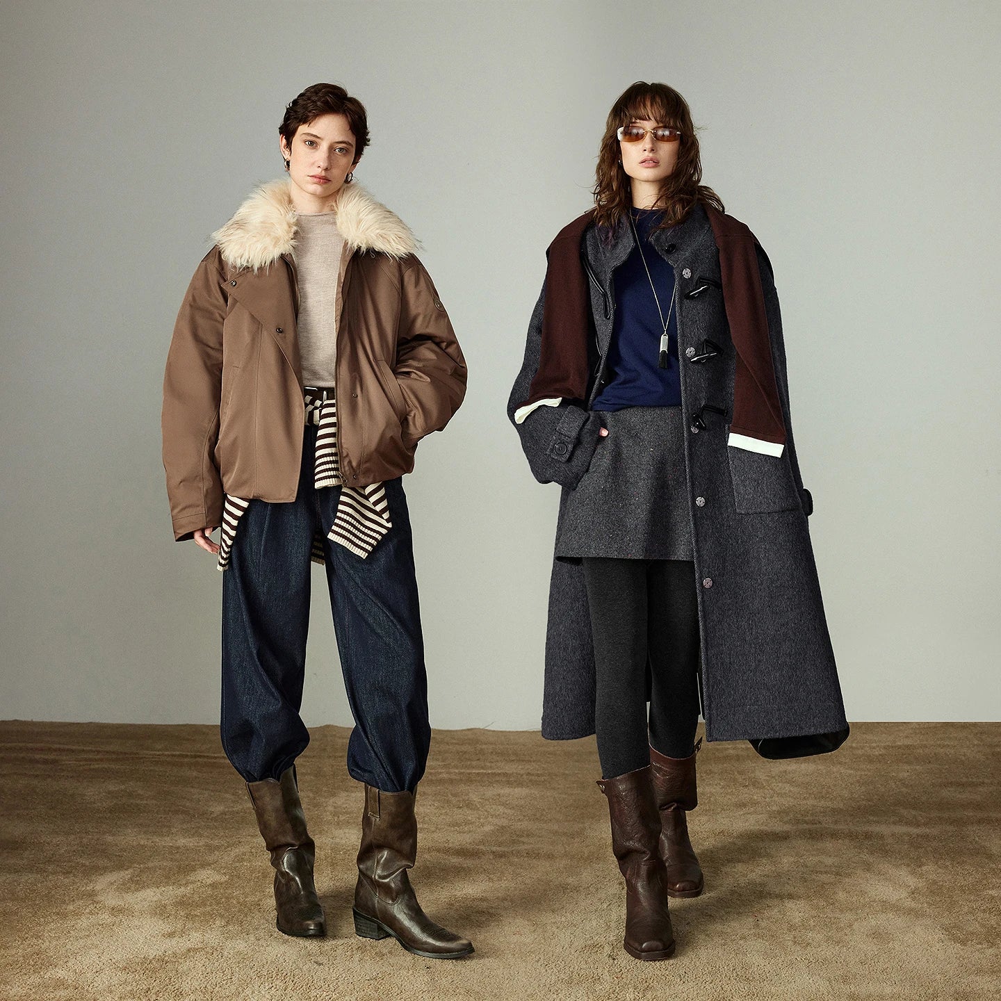 Pull Femme – Col Demi-haut, Coupe Slim, Color-block Ambre, Base Layer Chaud