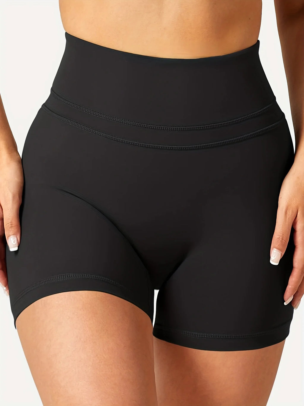 High-waisted sports shorts