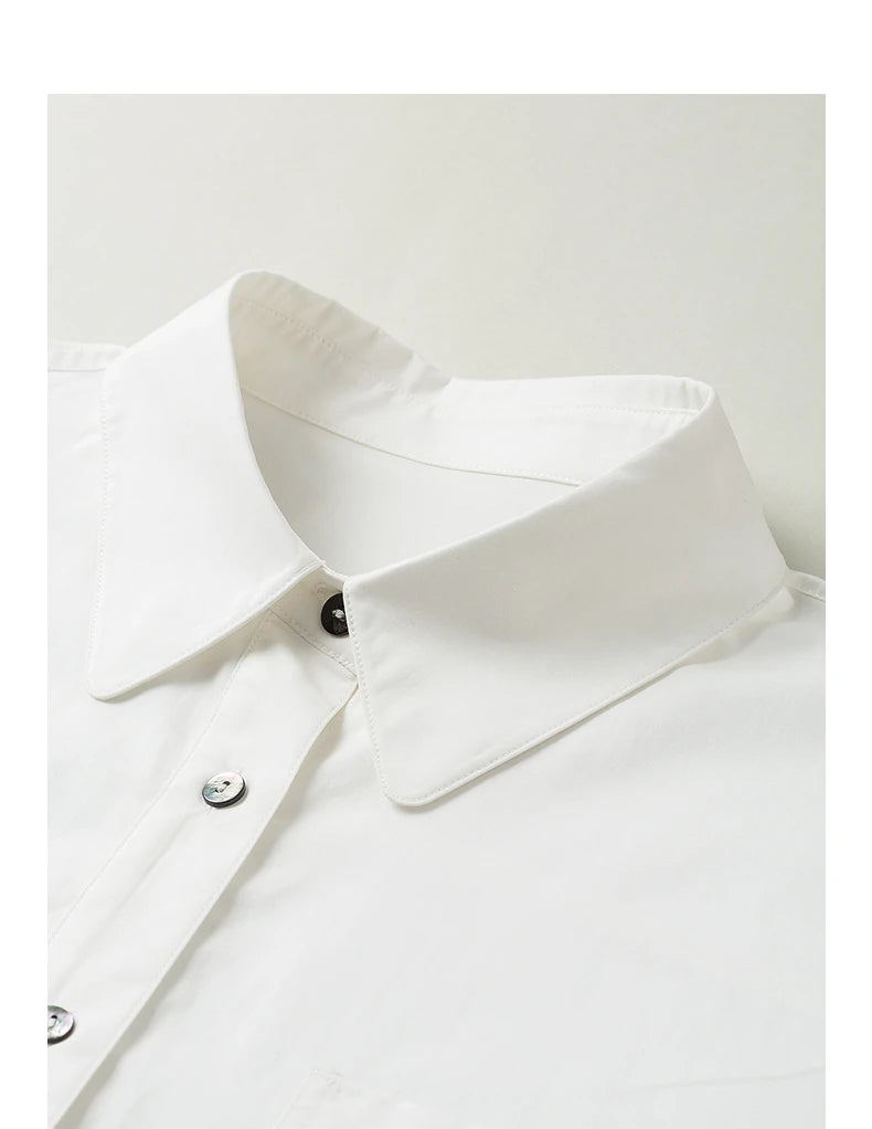 Chemise mi-longue femme à manches 3/4 – poches