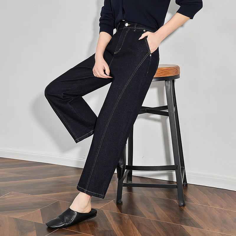 Women's long jeans, casual cut