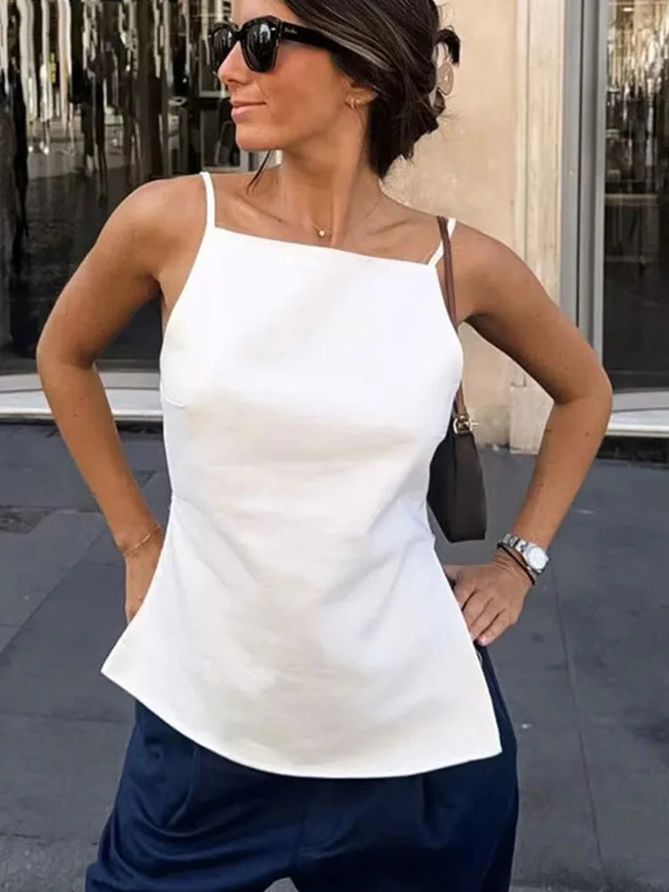 Neckholder-Camisole mit Schnürung im Rücken