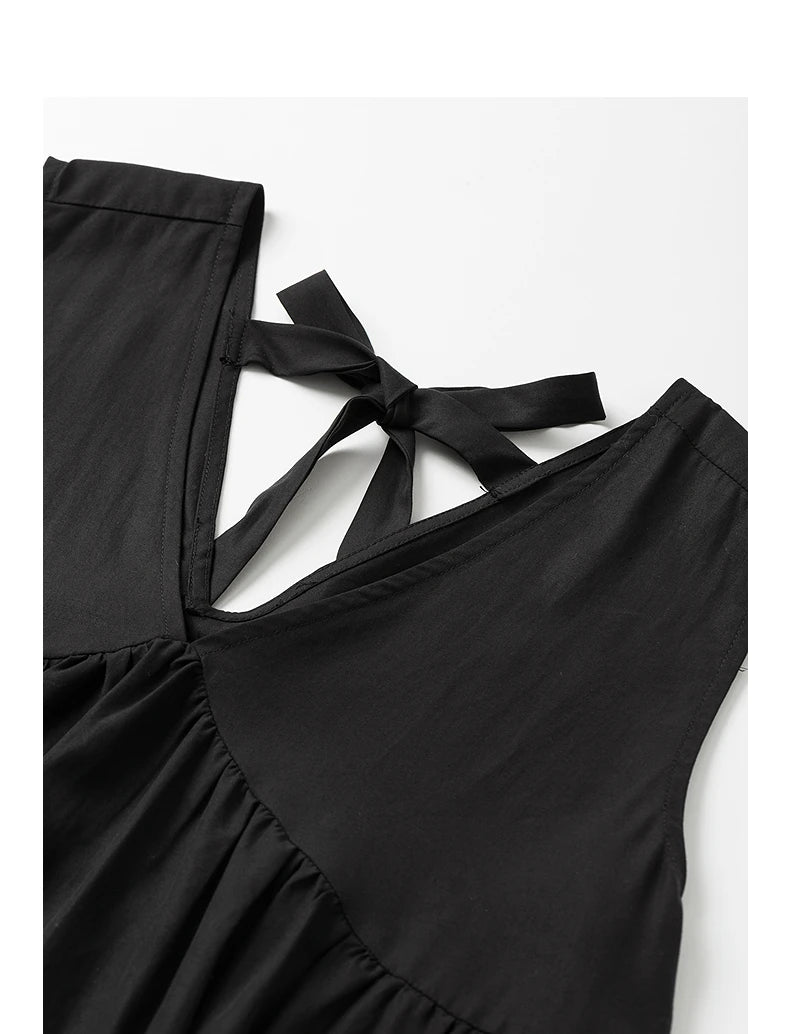 Chemise femme mi-longue sans manches col V patchwork