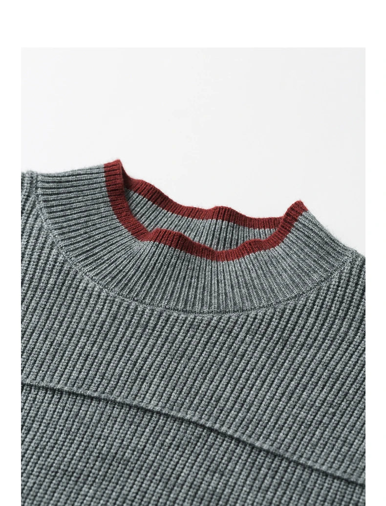 Robe femme mi-mollet hiver A-Line manches longues col rond