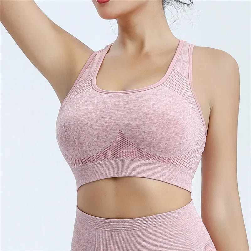 Brassière de Sport Push-Up, Débardeur Respirant