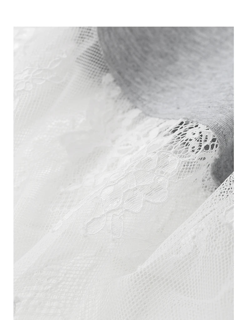 Robe femme mi-mollet été droite en maille avec dentelle