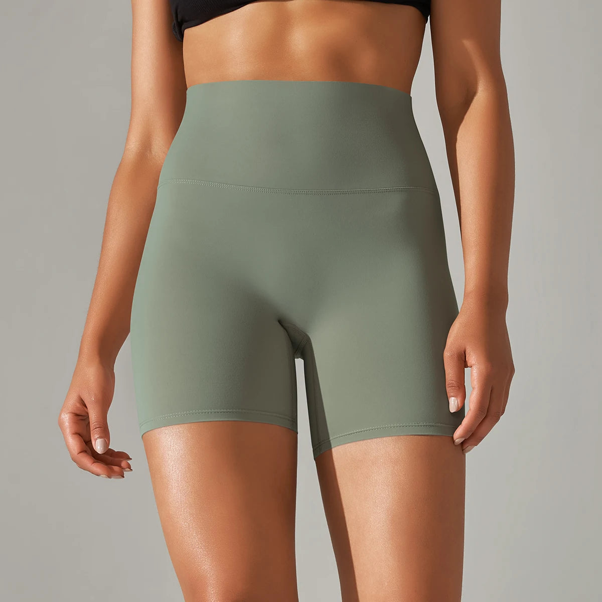 Women's High-Waisted Seamless Breathable Yoga Shorts