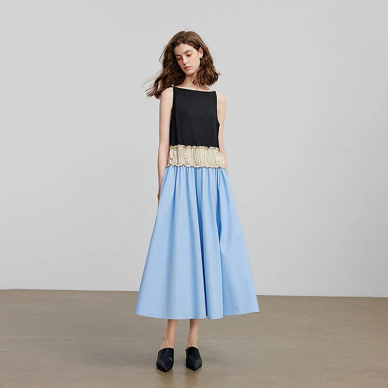 Women's short-sleeved summer dress, casual chic vacation style