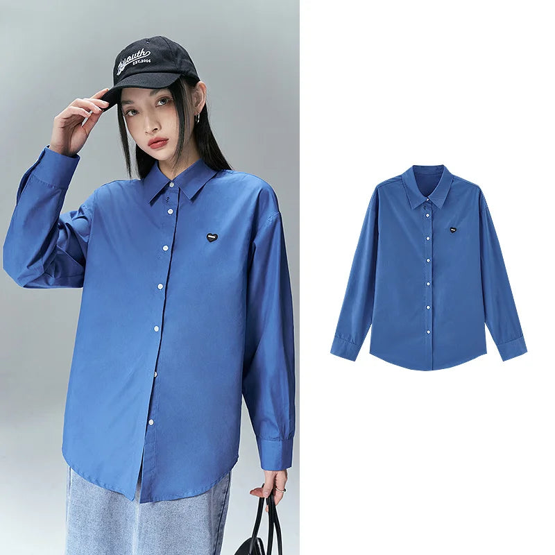 Chemise femme manches longues col chemise style casual office