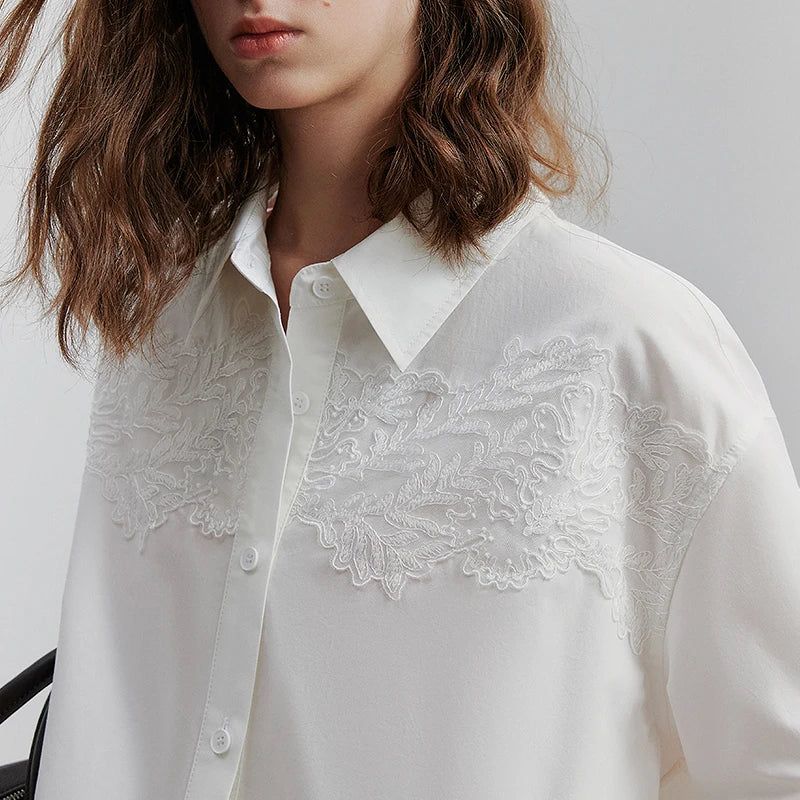 Chemise femme manches courtes col classique casual