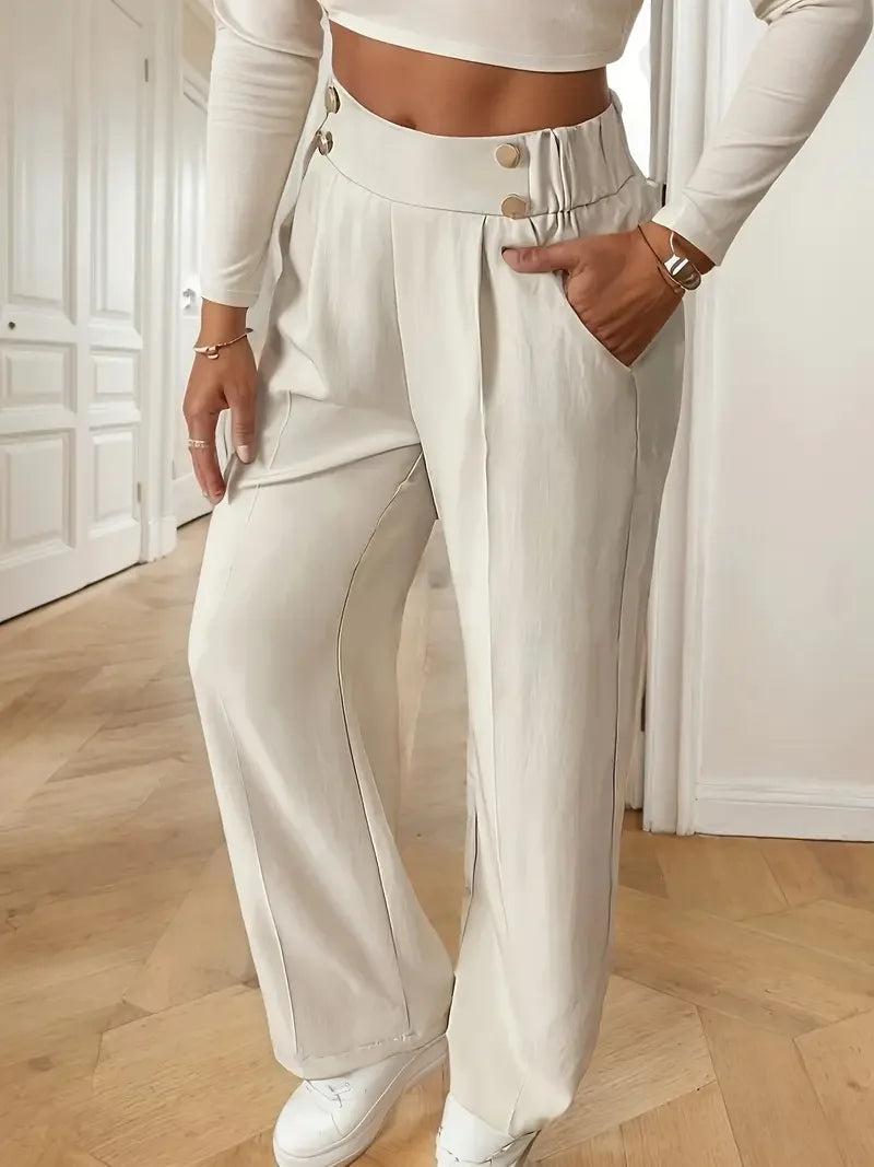 Pantalon Femme Taille Haute Large & Flowy