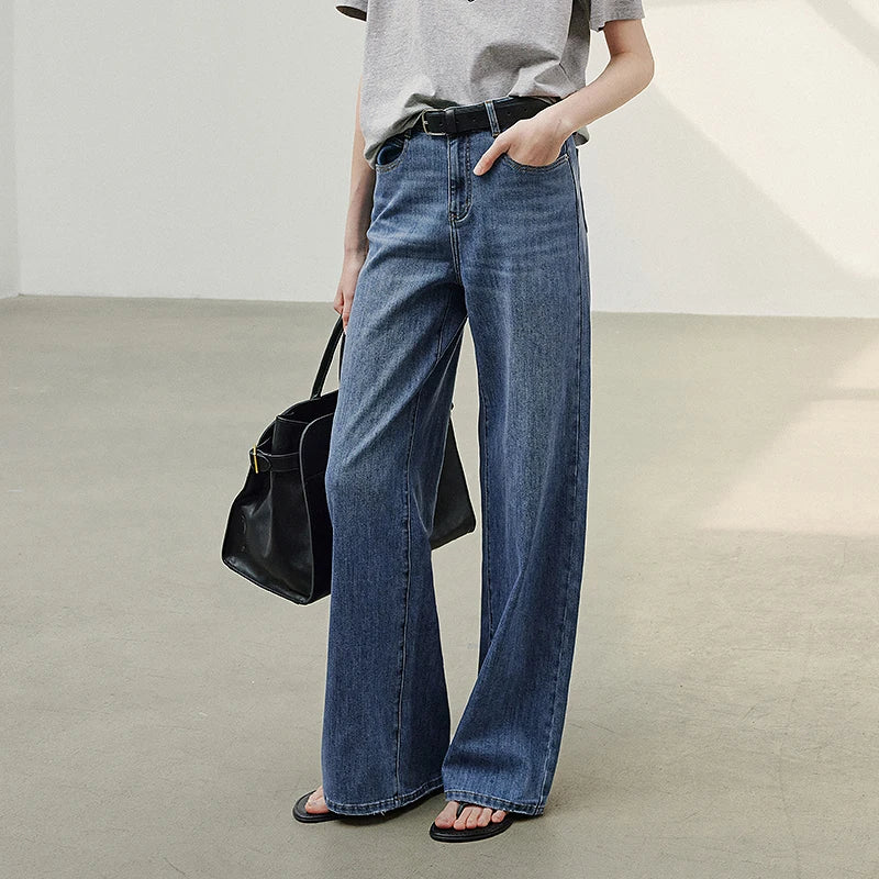 Jean long femme coupe casual