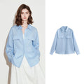 Women's long-sleeved shirt in Lyocell and Ramie