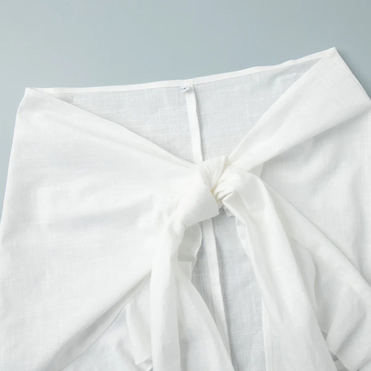 Robe chemise courte femme à revers et laçage, style vacances