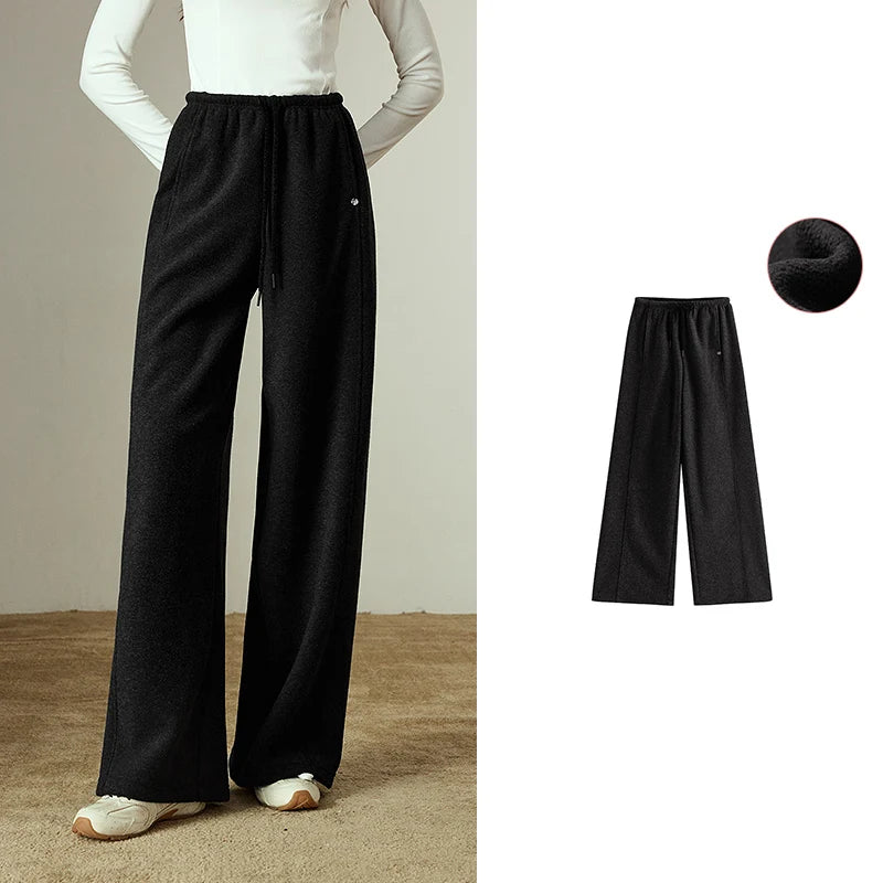 Pantalon Femme – Coupe Large, Design Patchwork Fendu, Confort et Style Décontracté
