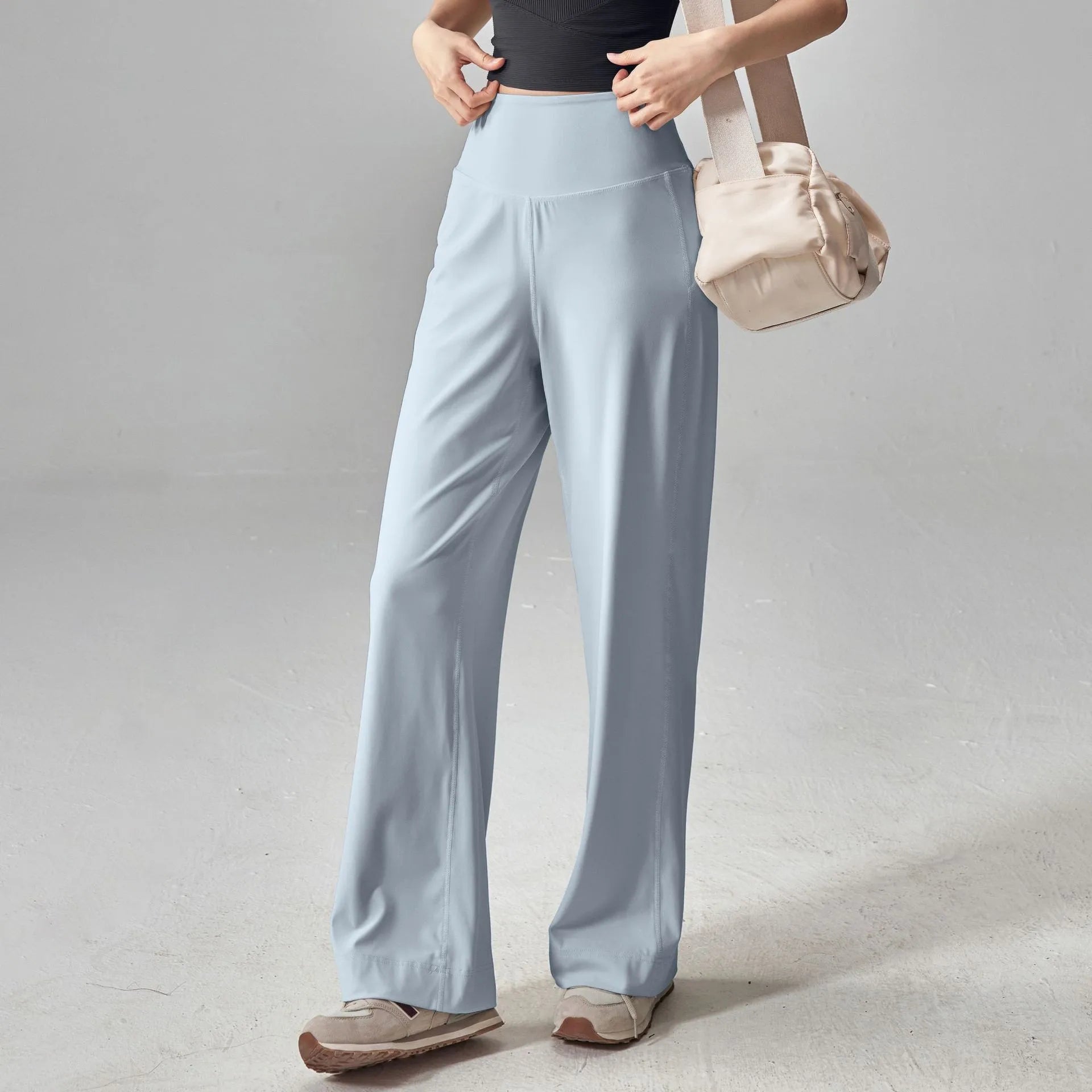 Pantalon de yoga femme taille haute extensible avec poches
