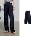 Jean femme taille élastique coupe droite large style banane
