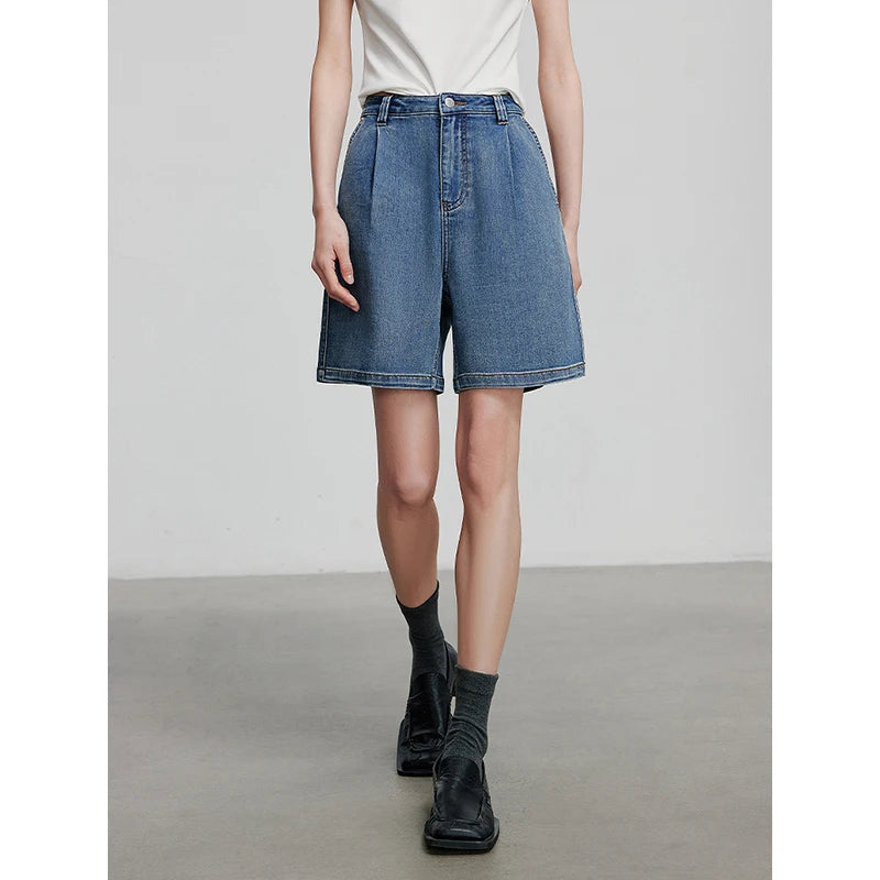Short en jean femme coupe casual
