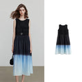 Elegant women's summer dress with a chic and feminine flowing cut