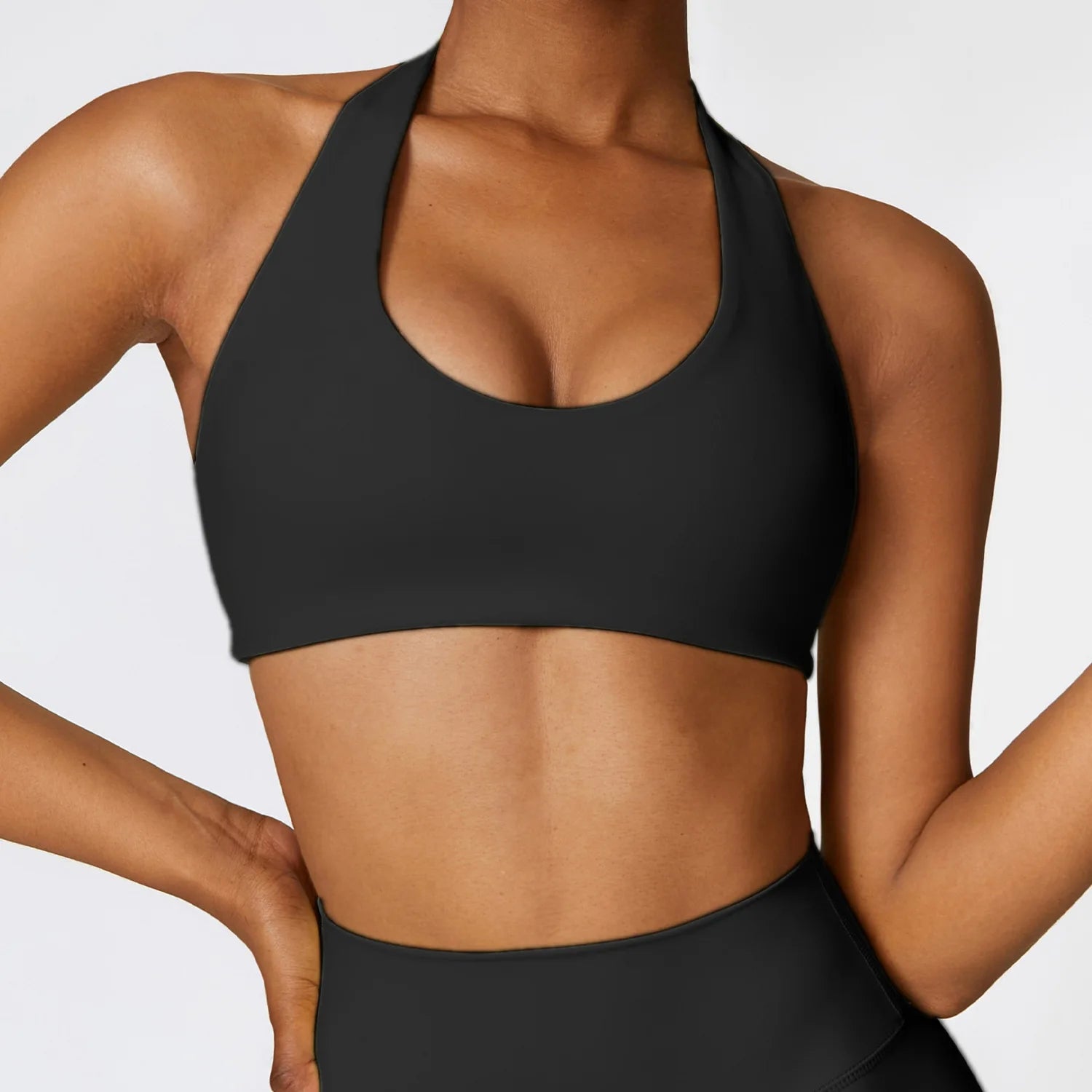 Brassière Push-Up HalterDébardeur Respirant, Running, Maintien Anti-Choc