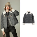 Daunenjacke für Damen – Daunenfüllung, Color-Block-Design, locker geschnitten, warm und elegant