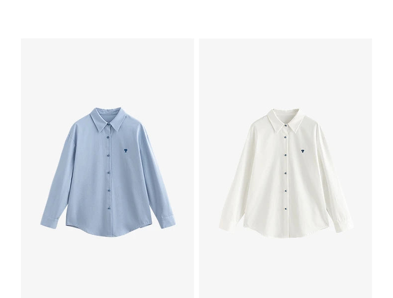 Plain cotton women's shirt