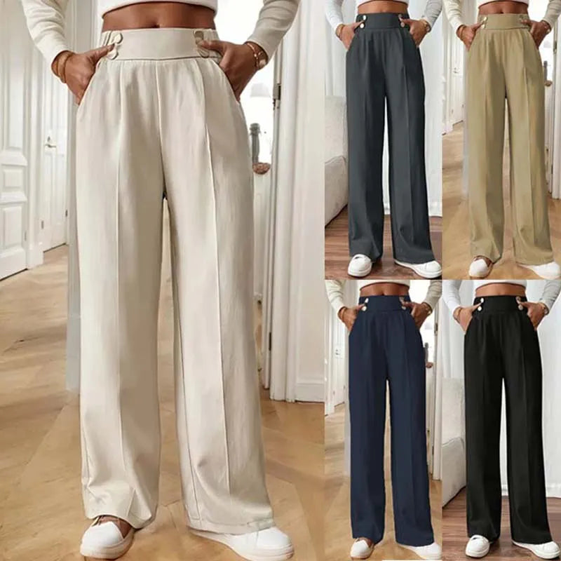 Pantalon Femme Taille Haute Large & Flowy
